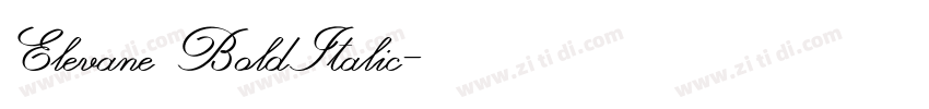 Elevane BoldItalic字体转换 Elevane BoldItalic字体转换